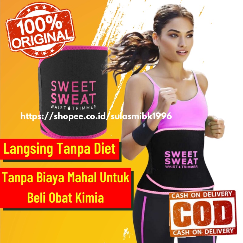 Korset Pelangsing Pengecil Pembakar Lemak Perut Pria Wanita Original Sweet Sweat Waist Trimmer