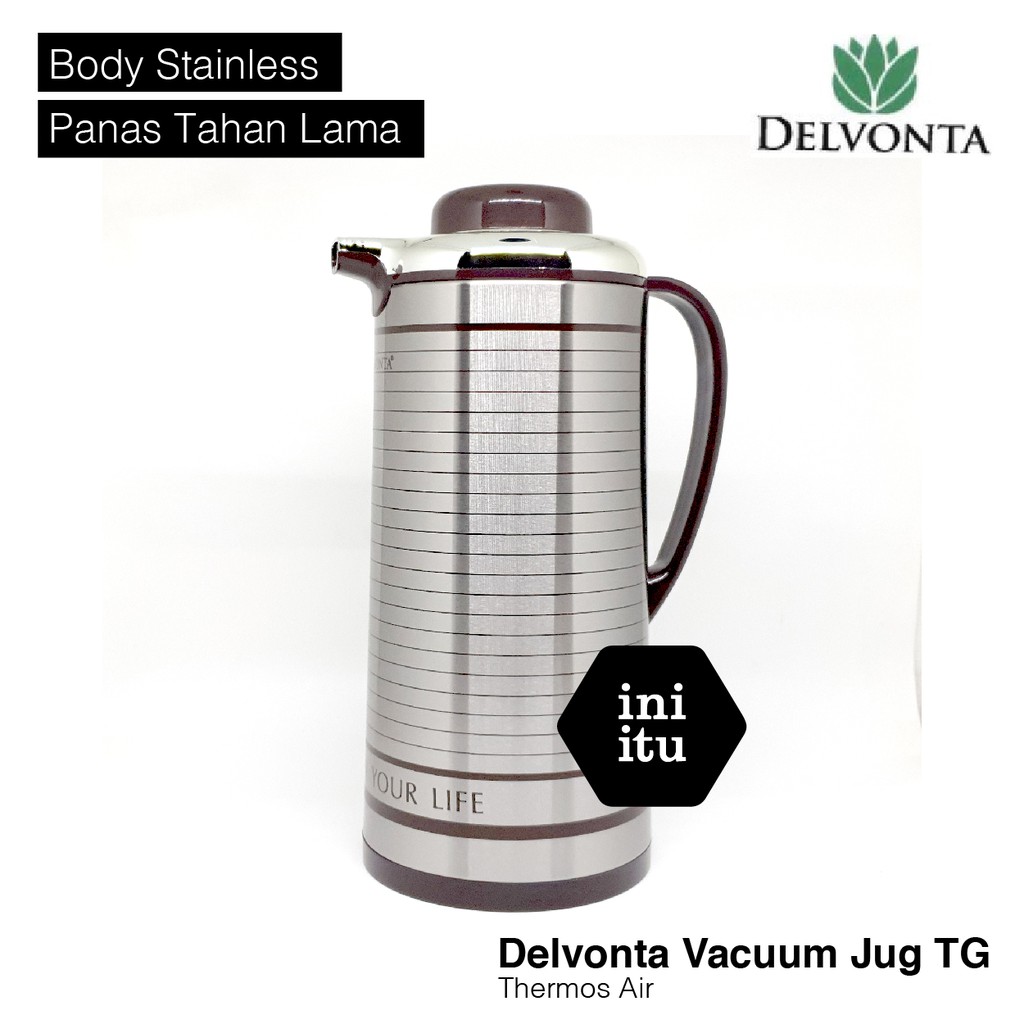 [ Delvonta ] Termos Kaca / Thermos / Vacum Jug Delvonta - Panas Tahan Lama