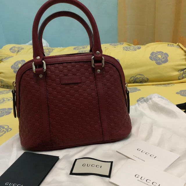 PRELOVED Gucci Authentic Micro Guccissima Mini Dome Satchel