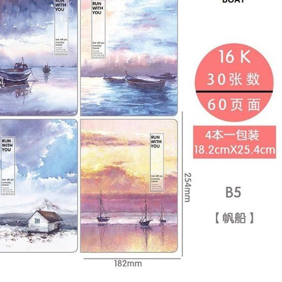

SALE!! KODE-713 Buku Tulis B5 / Buku Tuis 60 Halaman/30Lembar ukuran B5 motif Flamingo,Boat,Whale,Ci
