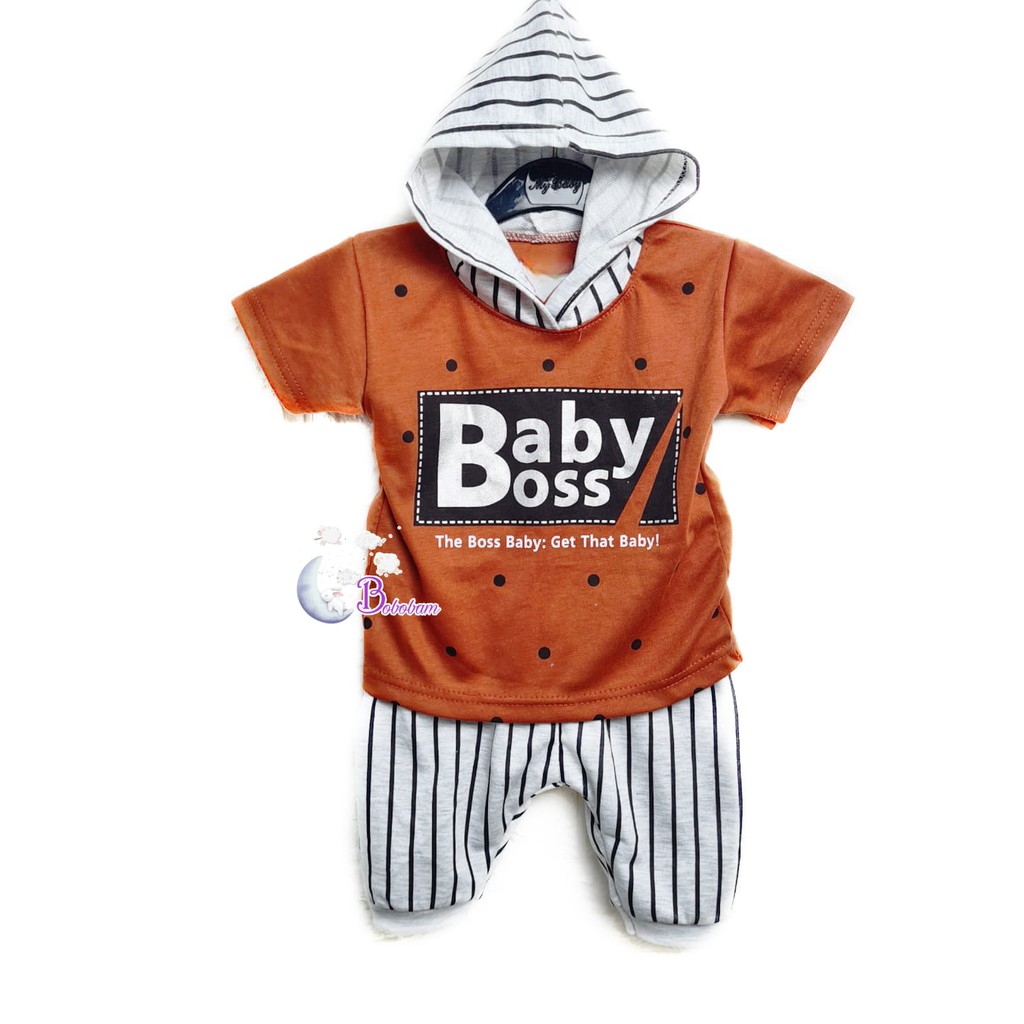 BAJU BAYI BOBOBAM ECER BABY BOSS SETELAN ANAK LAKI-LAKI / SETELAN ANAK HARGA GROSIR