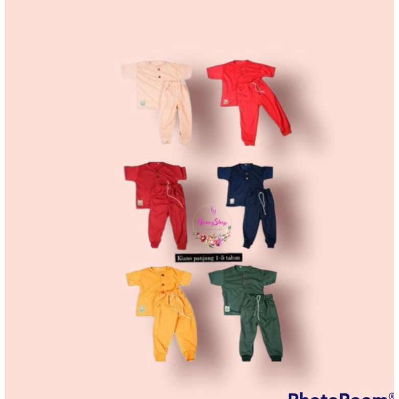 setelan kiano celana panjang / set kiano anak usia 1-5 tahun terlaris