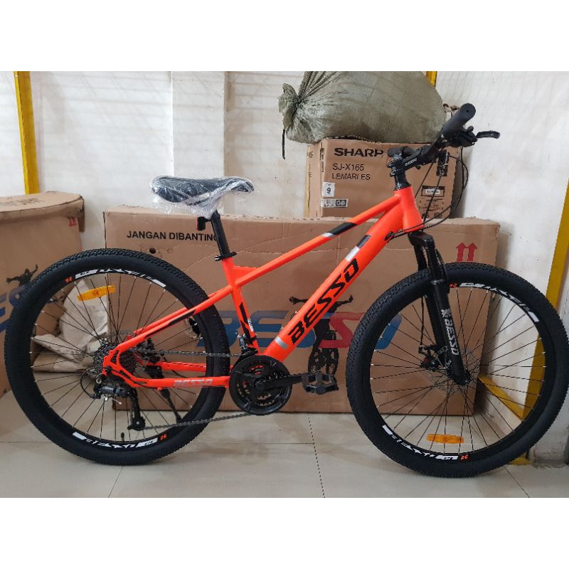 Sepeda Gunung / Sepeda MTB 26 inch BESSO ( Shifter Gigi SHIMANO 3X9 Speed )