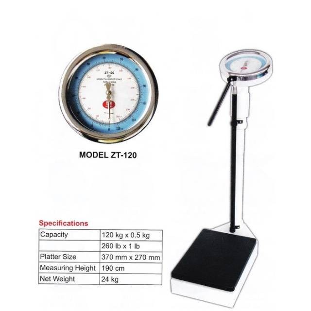 Timbangan Berat Badan + Ukur Tinggi Badan Standart Stature Meter GEA SMIC ZT-120 GEA MEDICAL Standart Rumah Sakit / Puskesmas