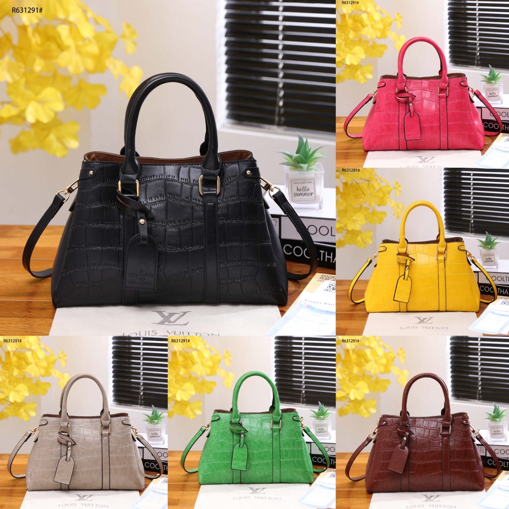 Croco 2 Way Bag Gold Hardware R631291