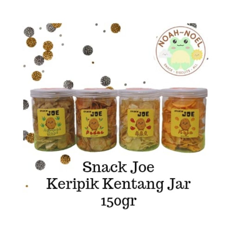 

NN - SNACK JOE Keripik Kentang Jar 150gr Homemade aneka rasa Cemilan kentang