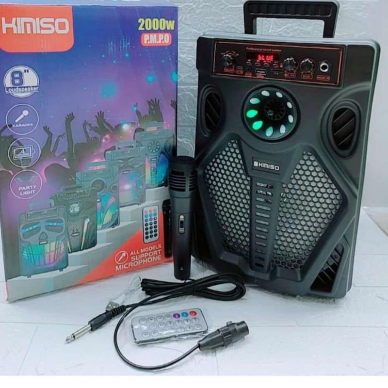 Speaker bluetooth KIMISO 7807 8'5 inch free mic speaker karaoke