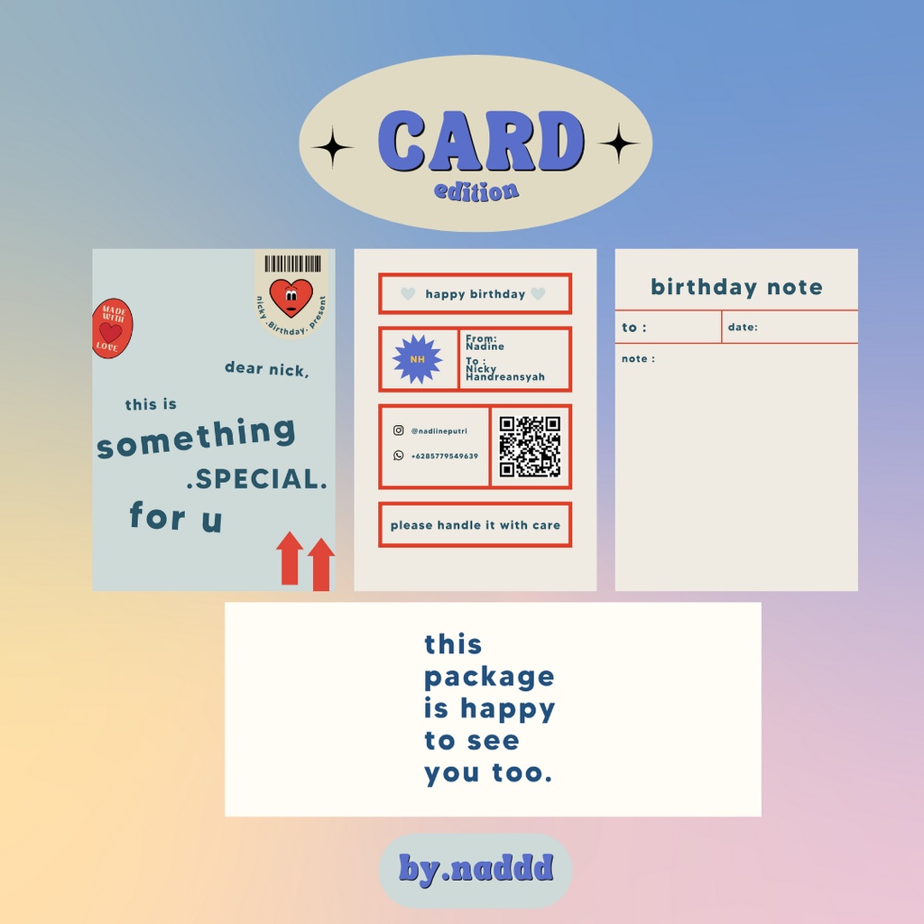 BIRTHDAY CARD | KARTU UCAPAN | KARTU UCAPAN CUSTOM | ULANG TAHUN