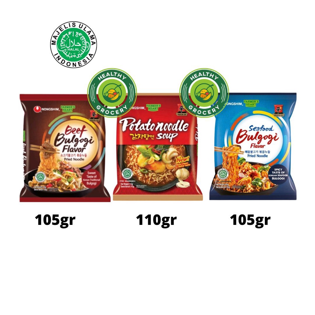 

Nongshim Beef Bulgogi Fried Noodle / Potato Noodle Soup / Seafood Bulgogi Fried Noodle