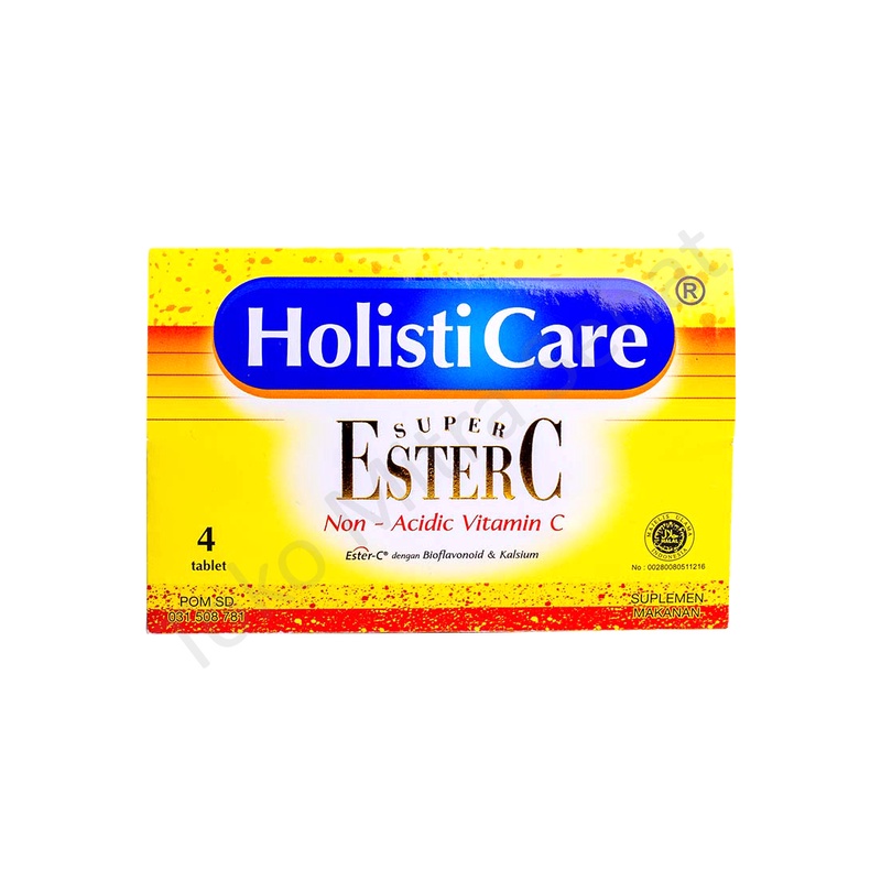 Holisticare Super Ester-C Strip 4 Tablet Vitamin C / Vitamin Ester C / Ester C Holisticare / EsterC 