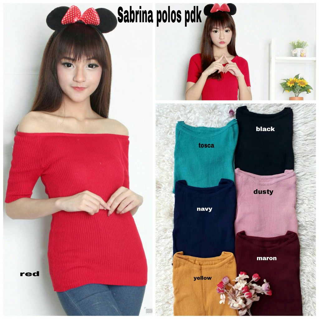 [sabrina polos pdk RO] Blouse Wanita Rajut Varian Warna