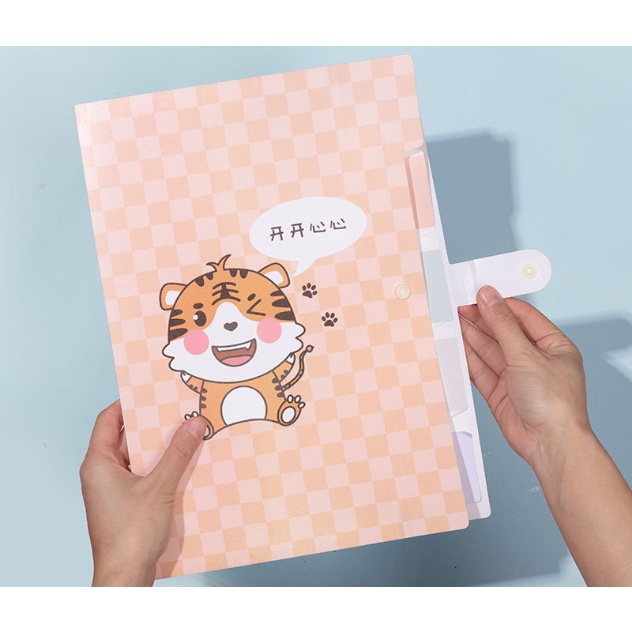 Map Folder Organizer Gambar ANIMAL Map 5 Sekat / Map Folder A4 Motif Simple Lucu Hewan / Map Karakter Kartun Binatang Lucu