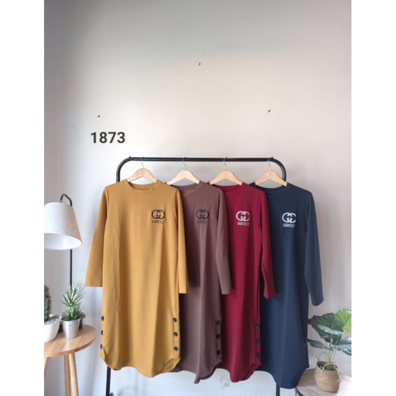 Tunik Gucci super lembut super tebel bahan kaos import