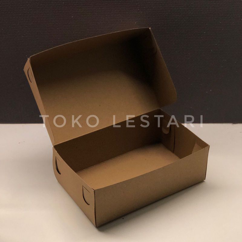 Box Kraft Coklat Untuk Kotak Kue Roti Cake Snack Hampers 22x14x7.5 CM