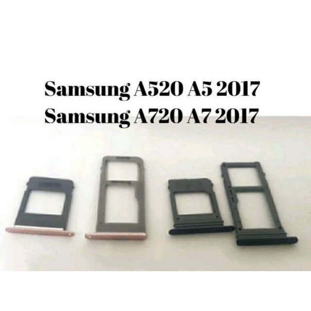 Tempat Dudukan Simcard Simtray Sim Tray Card Lock Samsung A5 2017 A520 A7 2017 A720 Dual Sim