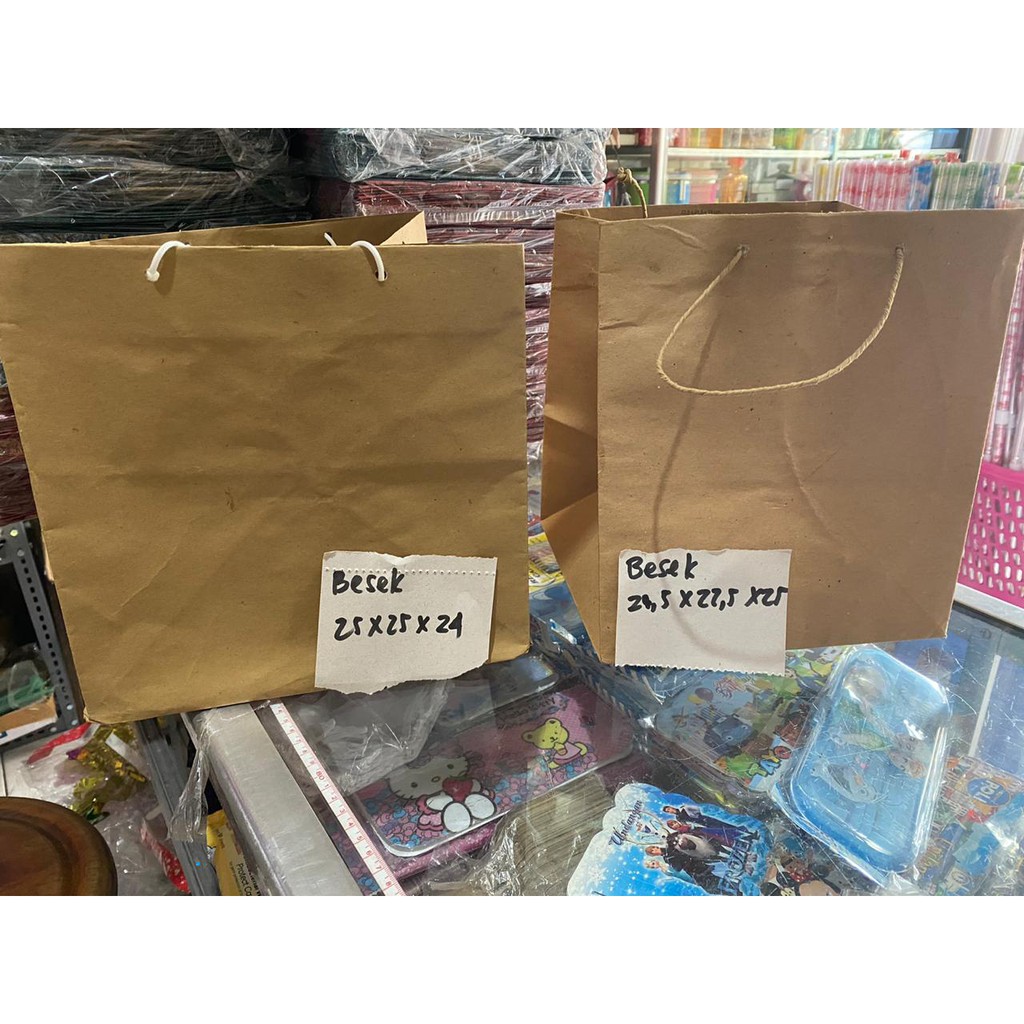 

Paper bag besek / kantong kertas / Paper Bag Kotak / Paper Bag Kraft