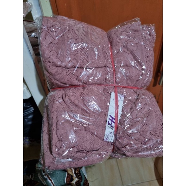 OUTER BROKAT KERUT// KARDIGAN BRUKAT // ATASAN BRUKAT KERUT // KARDIGAN OVERSIZE-Dustypink