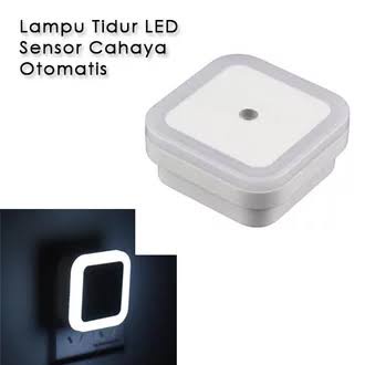 LED Lamp Sensor Cahaya Bentuk Kotak Night Light Lamp Sensor Lampu Malam Tidur Lorong Tangga