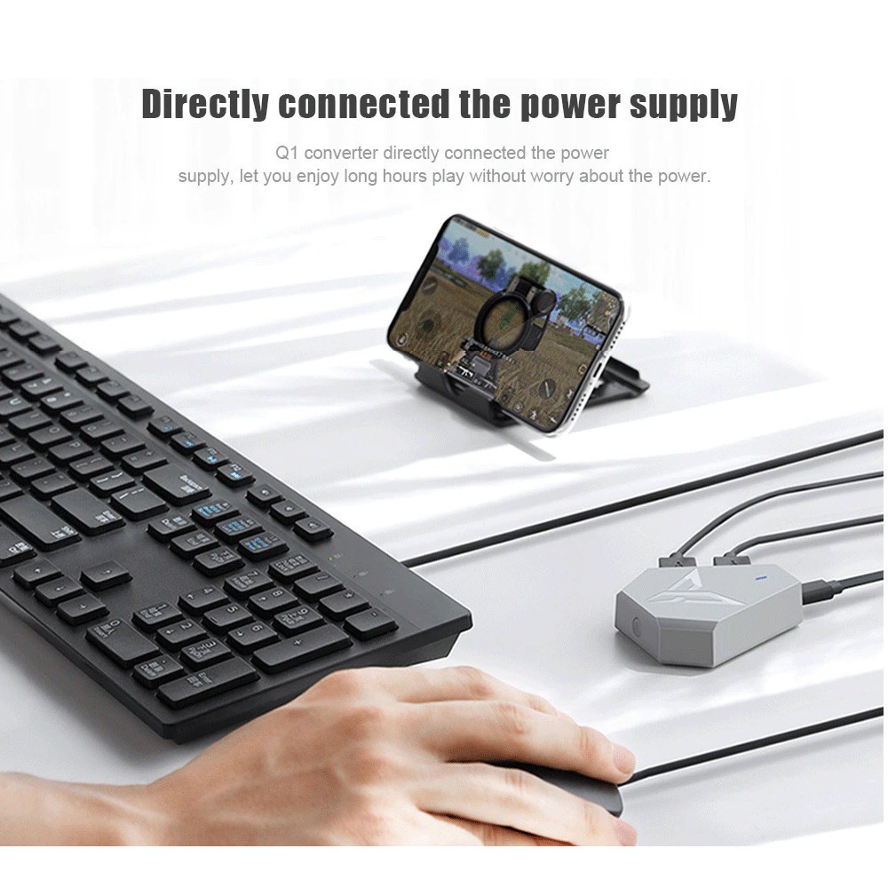 FLYDIGI Q1 - Mobile Game Keyboard Mouse Converter for Android and iOS - Converter for Mobile Gaming