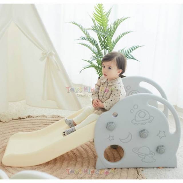 Perosotan eduplay rocket slide grey toys kingdom