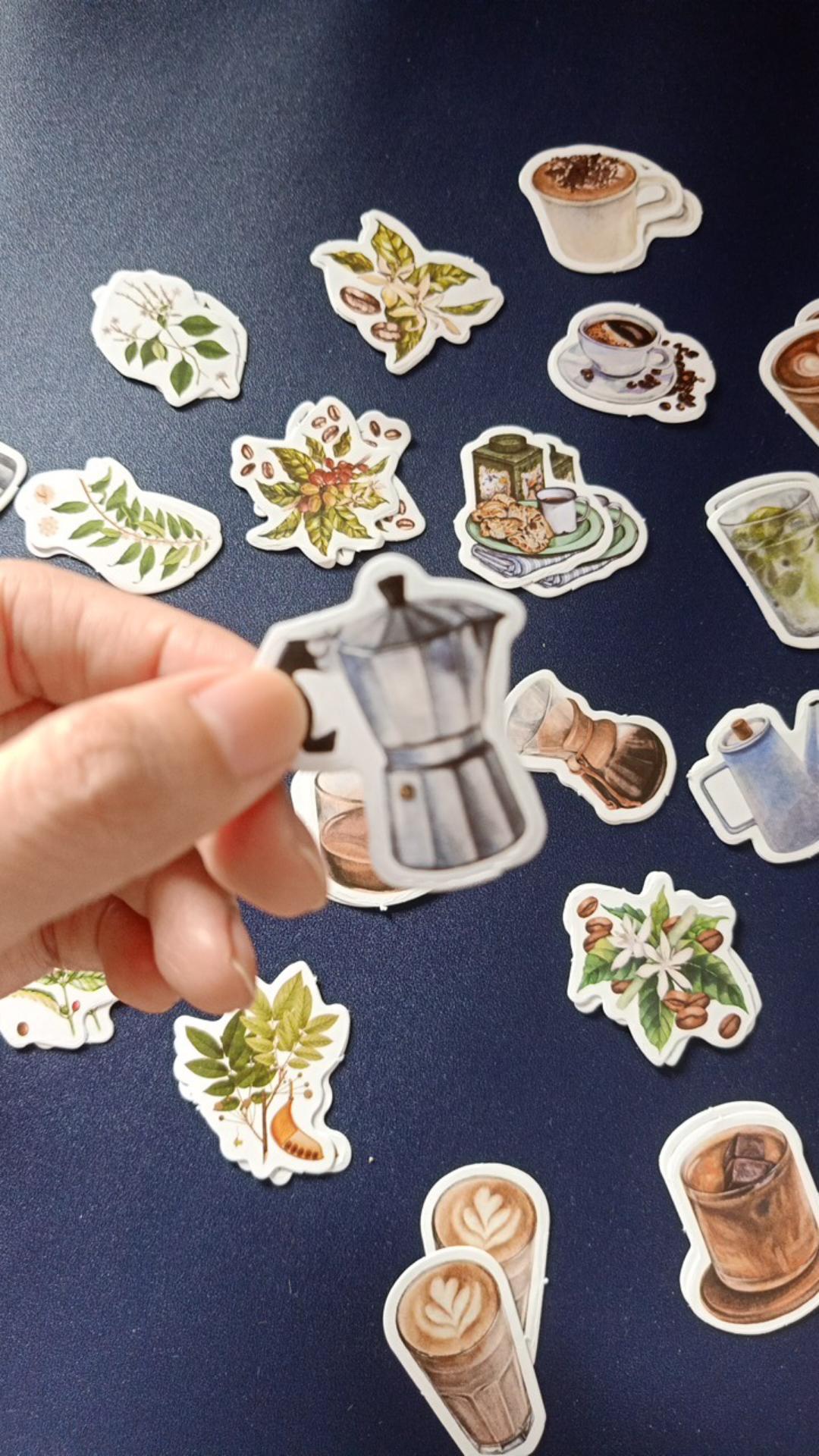 Stiker Motif Kopi ( Isi 40 - 46 Pcs/pack )