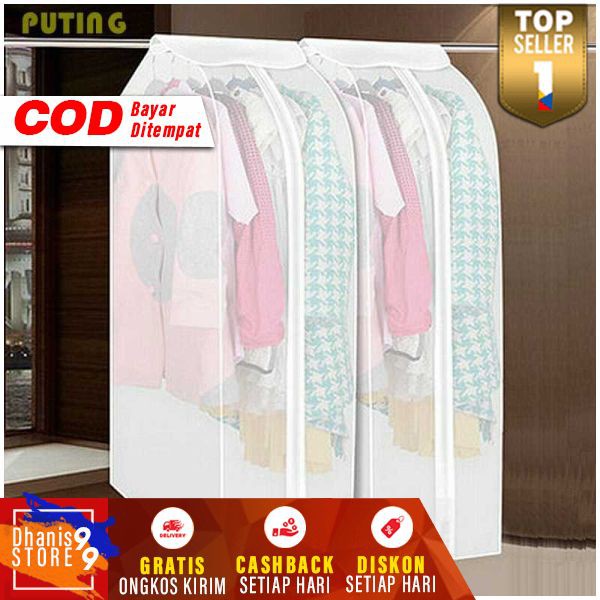 +692$ Cover Pakaian Anti Debu Dustproof Organizer Sarung Gantungan Baju