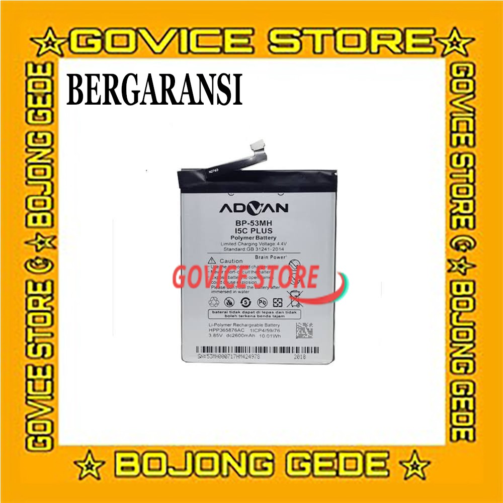 BATRAI ADVAN BATRE ADVAN BATERAI ADVAN BP-53MH/I5C PLUS/G1/G1 PRO ORI 99%