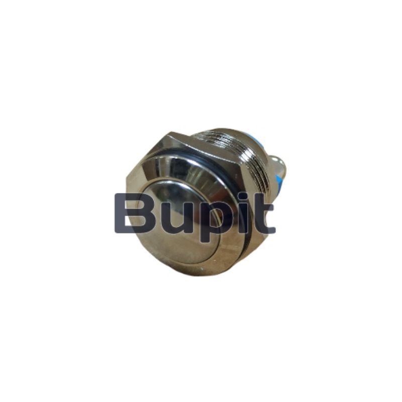 Switch Push On Bulat Stainless 2 Pin 16 mm @Cembung