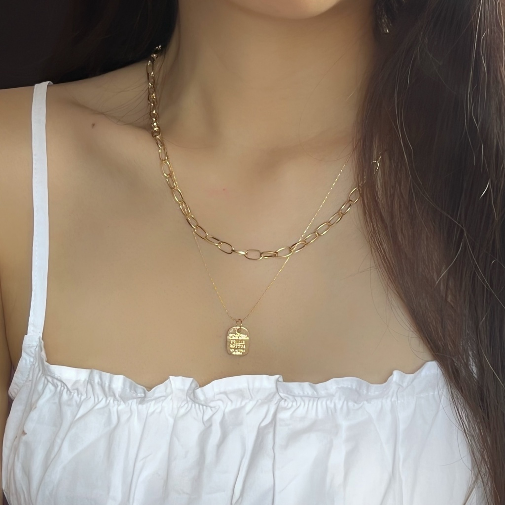 Karla Necklace / Kalung Wanita Korea / Aksesoris Wanita / Kalung Rantai / Kalung Aesthetic / Kalung Layer Pendan