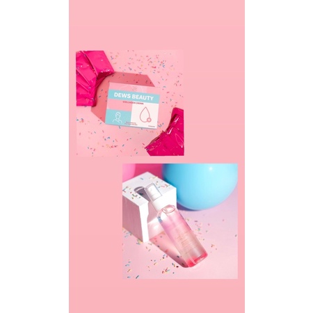 Collagen Drink by Dews Beauty (15 Sachet) // Facemist soothing glowy dews