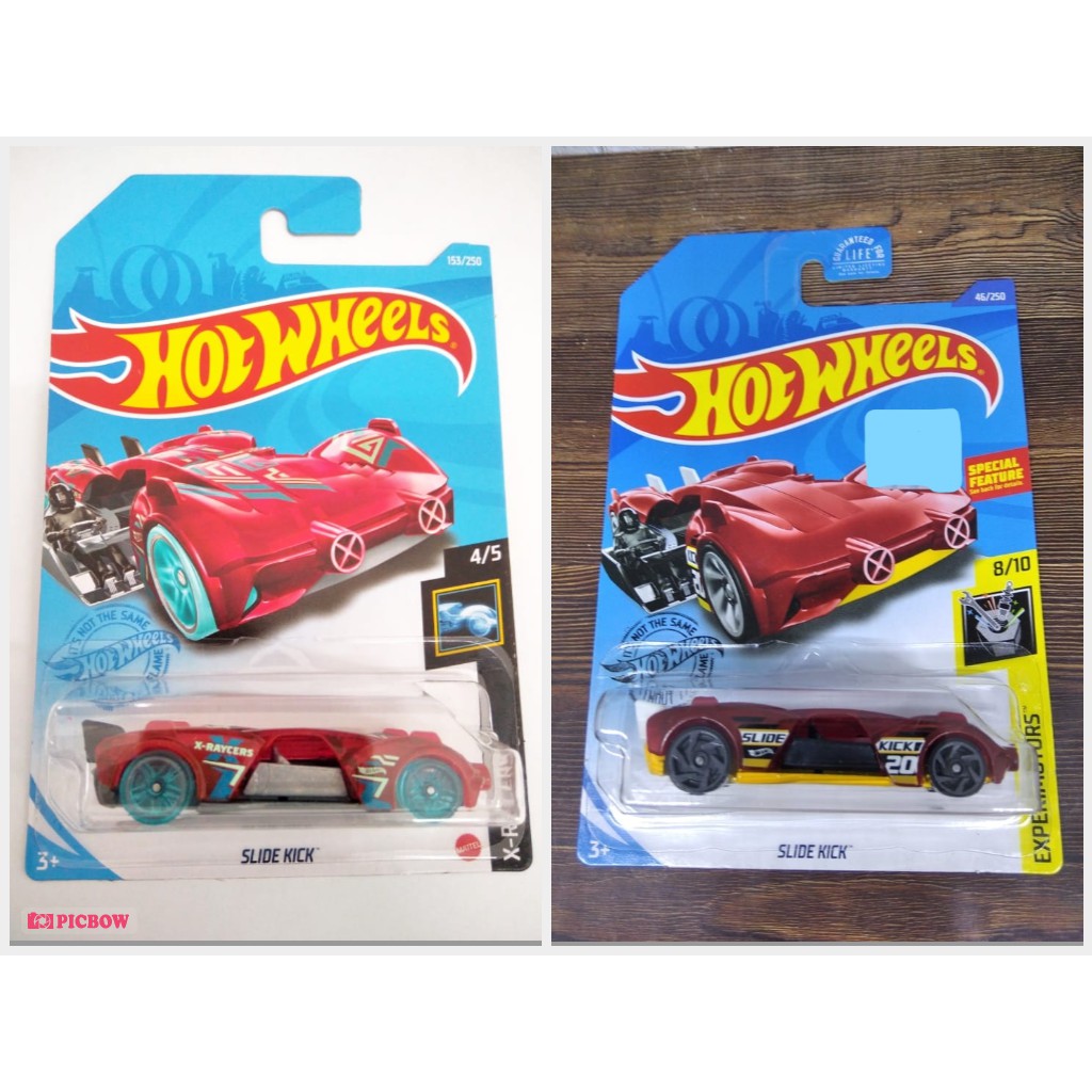 Diecast Hot Wheels SLIDE KICK Merah Ban Biru HW Hotwheels Mobil Mainan Anak Terbaru Lot H 2021