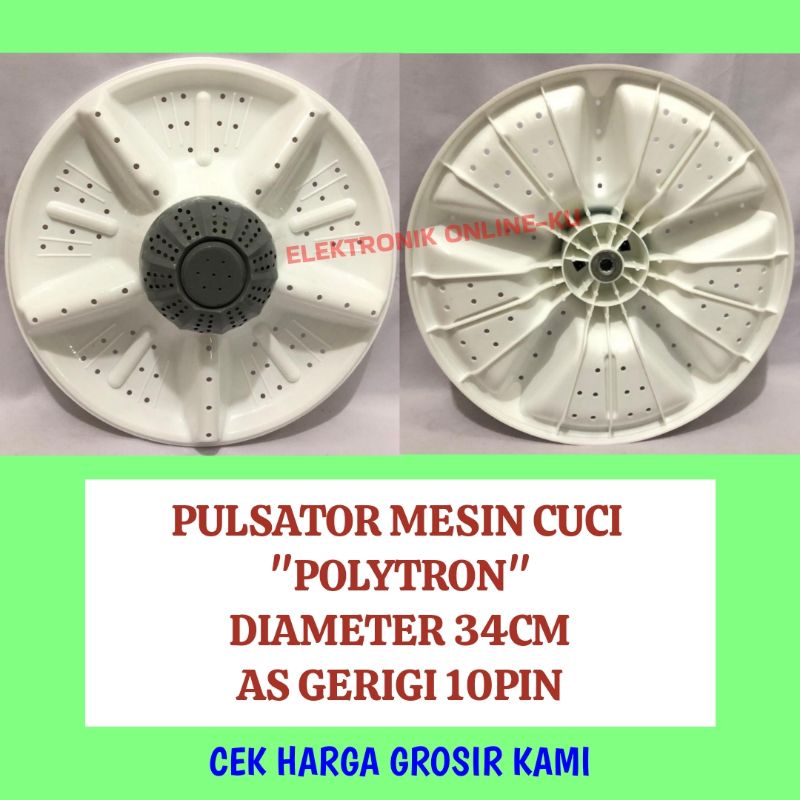 PULSATOR MESIN CUCI POLYTRON DIAMETER 34CM AS GERIGI 10 PIN