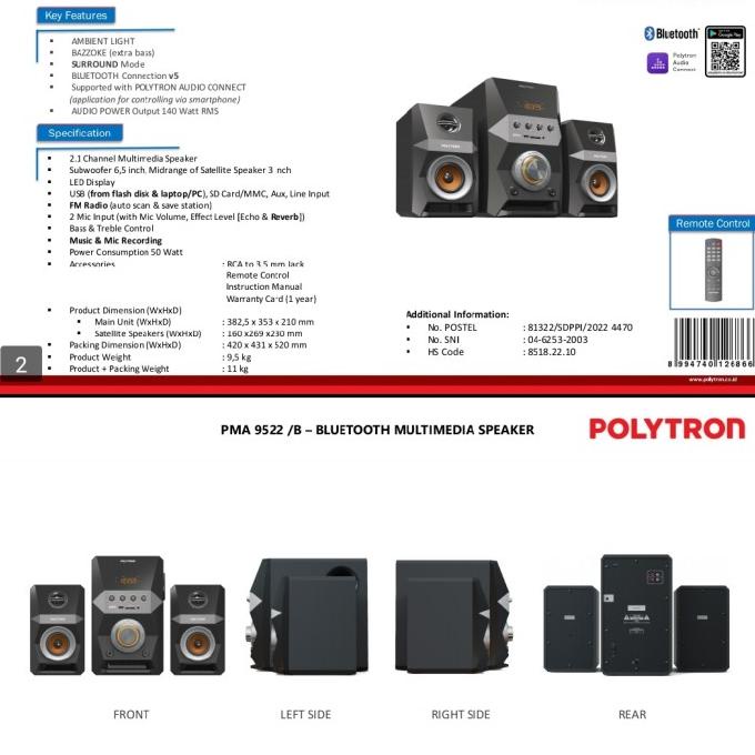 Speaker Aktif Polytron PMA9502 / PMA 9502 Bluetooth viral