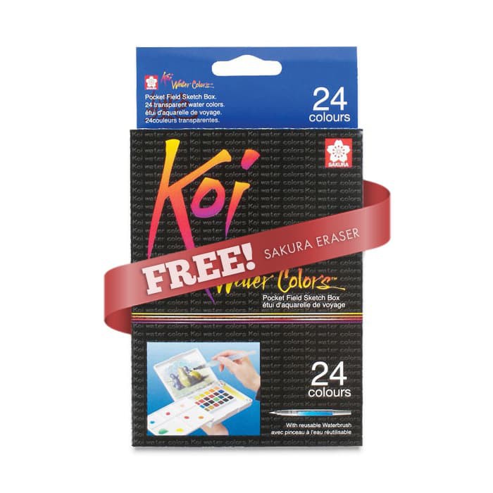 

SAKURA Koi Watercolor 24 Pocket Field Sketch Box