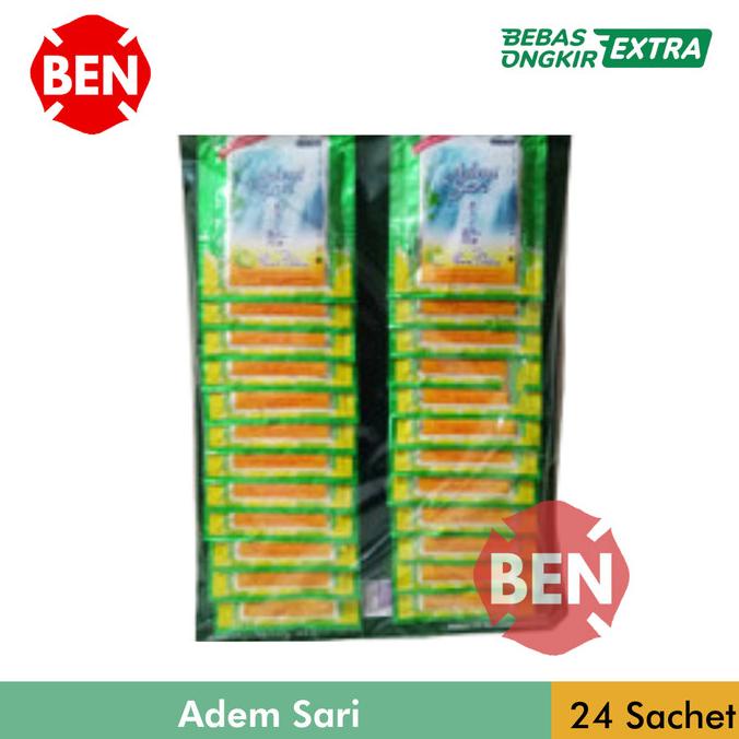 

BISA COD Adem Sari 1 Pak / 24 Sachet / Saset / Pcs / Minuman Panas Dalam/MINUMAN COLLAGEN/MINUMAN YOYIC/MINUMAN DIET/MINUMAN PEMUTIH BADAN/MINUMAN KOREA/MINUMAN KEMASAN/MINUMAN KALENG/MINUMAN KOTAK/MINUMAN SEHAT HERBAL/MINUMAN SEHAT UNTUK TUBUH/MINUMAN