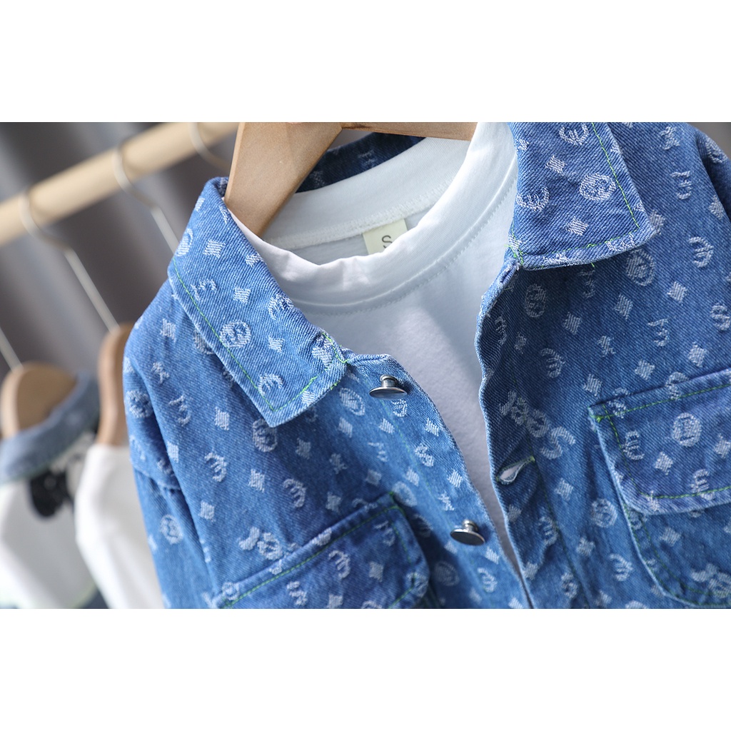 COD setelan anak laki laki import 3pcs jaket denim baju celana panjang anak laki laki baju fashion import fashion anak korea setelan anak laki laki impor Kidzy co-5