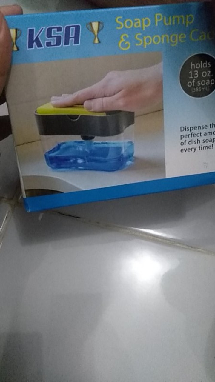 Tempat Sabun Cuci Piring Cairan Busa Sponge Soap Pump Sponge