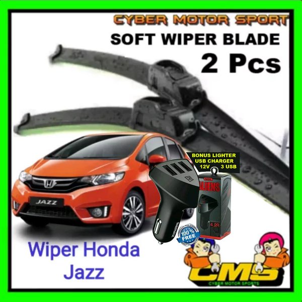 Wiper Honda jazz all new jazz. soft wiper sett depan 2pcs. wiper