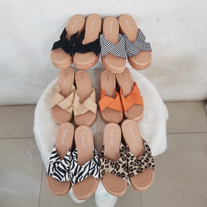 DDS1010 Sandal Wanita Fashion Import XS Wedges Ready Jakarta Bisa COD (With Box)