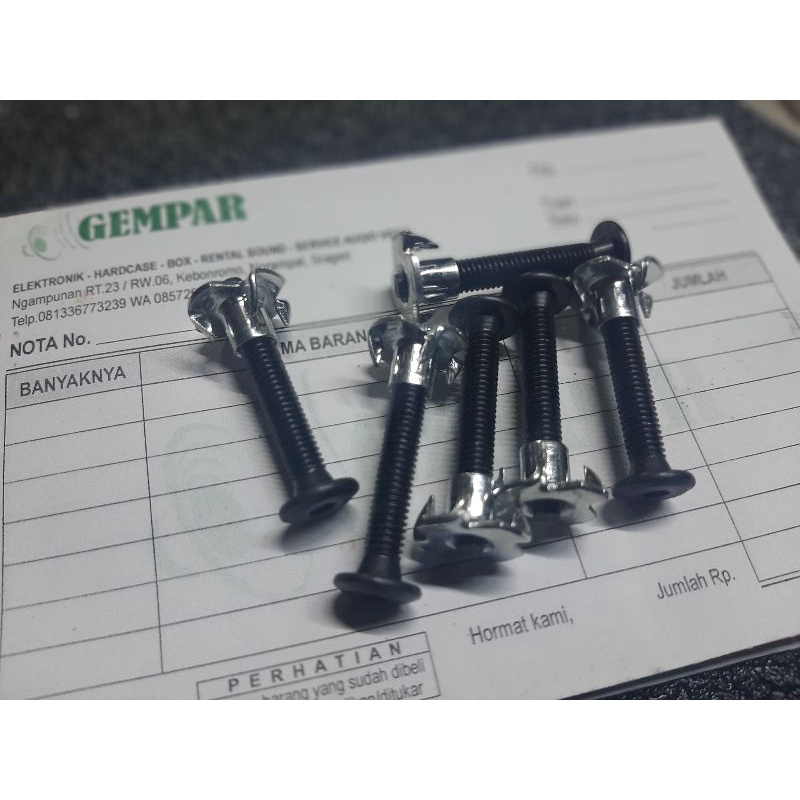 Baut speaker - baut cakar  L dan cakar M6 6x40mm