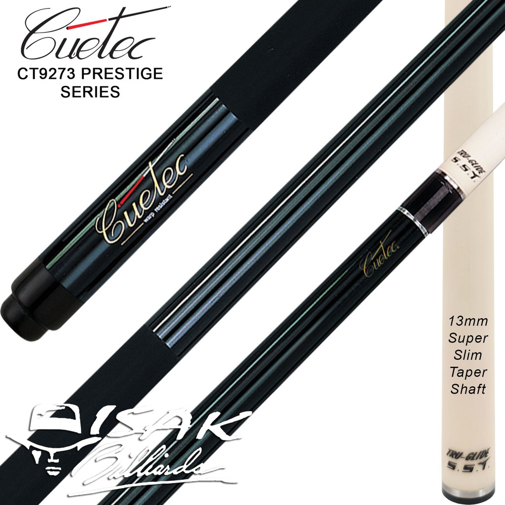 Cuetec 13-99273 Prestige Series Black Pool Cue Slim Taper Shaft CT9273
