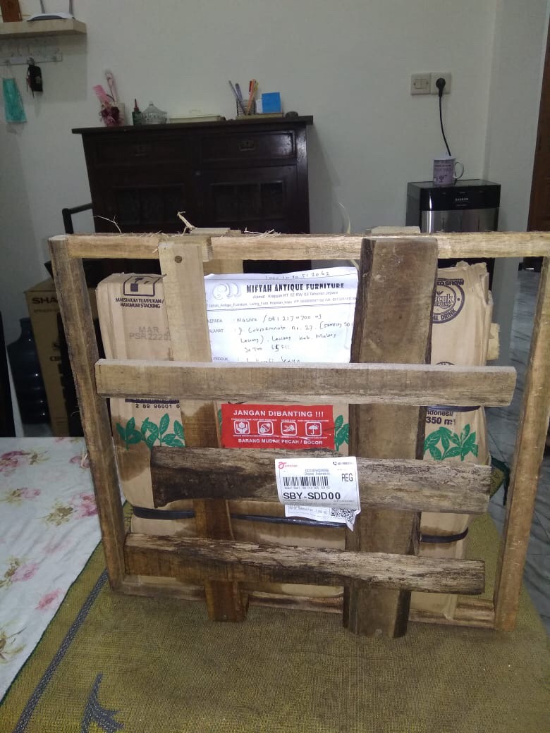 Kaligrafi Allah Dan Muhammad Kayu Jati Tua