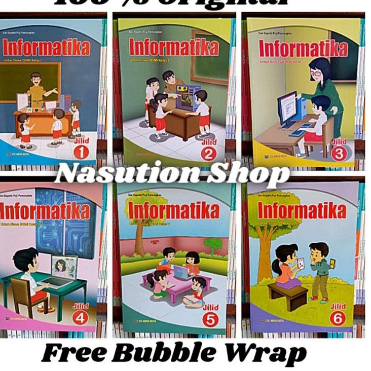Buku Informatika Kelas 1 2 3 4 5 6 SD CV Arya Duta - Jilid 1-6 Original ア