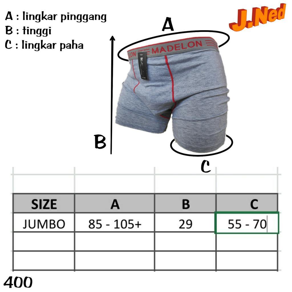 J400 Celana Dalam Pria Jumbo Celana Boxer Pria Jumbo Boxer Pria Jumbo XXXL