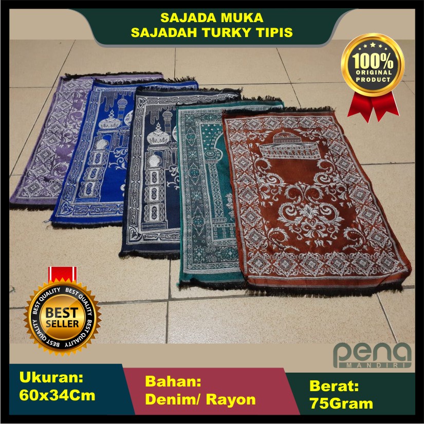 Sajadah Turkey Kecil / Kepala / Sajadah Muka Bahan Katun Tipis - Grosir Oleh Oleh Haji Umroh