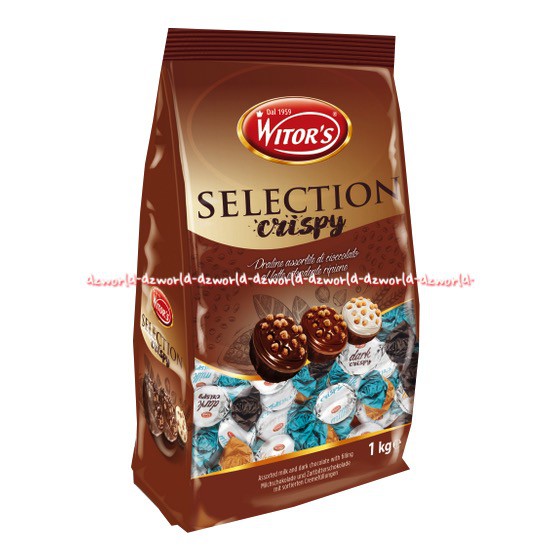 Witor's Golden Chocolate 1kg Golden Selection Crispy Cokelat Isi Krim Witors Gold Coklat Krispy Wintor's Wintors Gold 1 kg