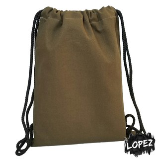 String Bag Kanvas Polos Drawstringbag Basic Tas  Serut 