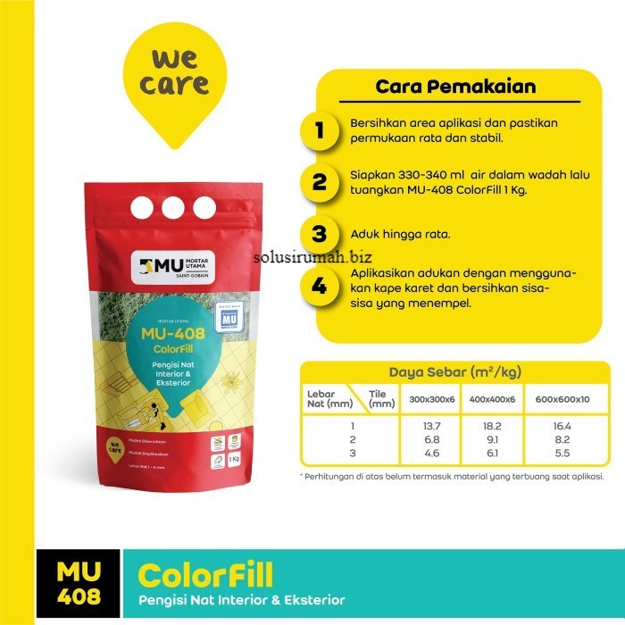 Mortar Utama MU408 / sika ColorFill Pengisi Nat Keramik 1Kg mu 408 PILIH