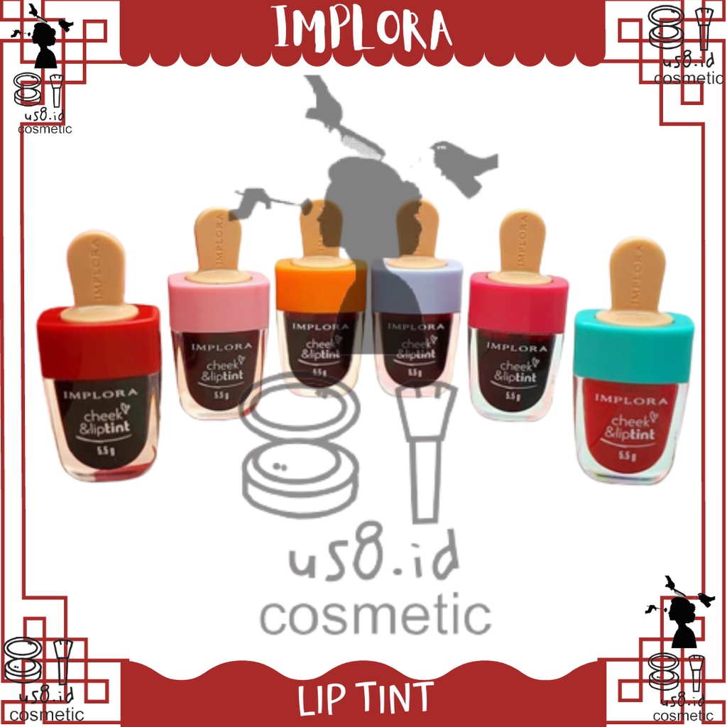 Implora Cheek &amp; Lip Tint Model Ice Cream - Set Liptint es cream &amp; Pemerah Pipi