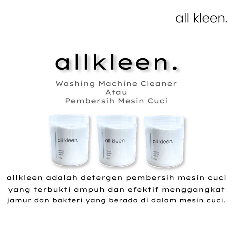 Allkleen Washing Machine Cleaner 500gram Detergen Pembersih Mesin Cuci Ramah Lingkungan.